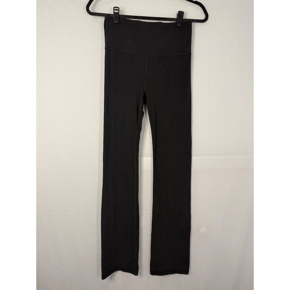 Athleta Elation Straight Leg Pant Women Small Black High Rise Yoga Active